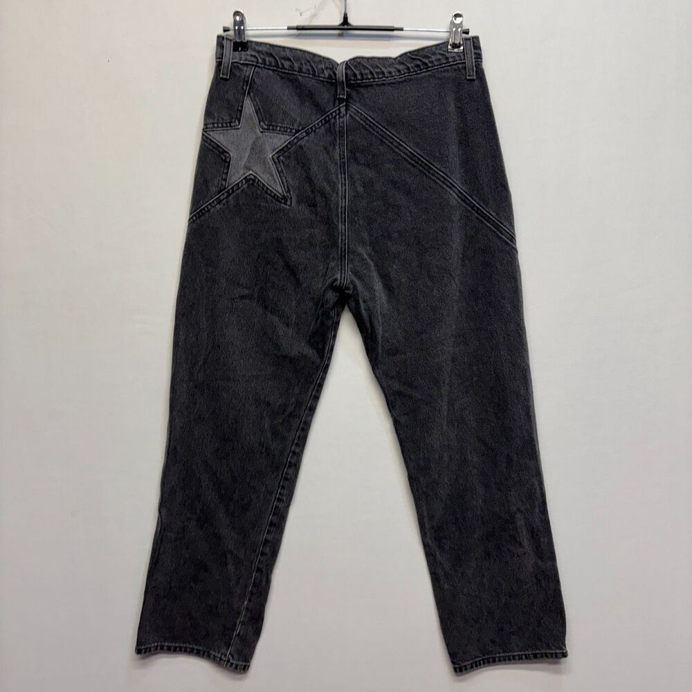 Reformation Women Star Jeans Size 30 High Rise Straight Leg Black Denim C111 -25